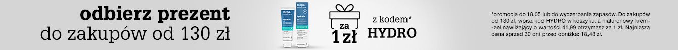 odbierz prezent do zakupów za 120 zł z kodem HYDRO odbierz prezent do zakupów za 120 zł z kodem HYDRO
