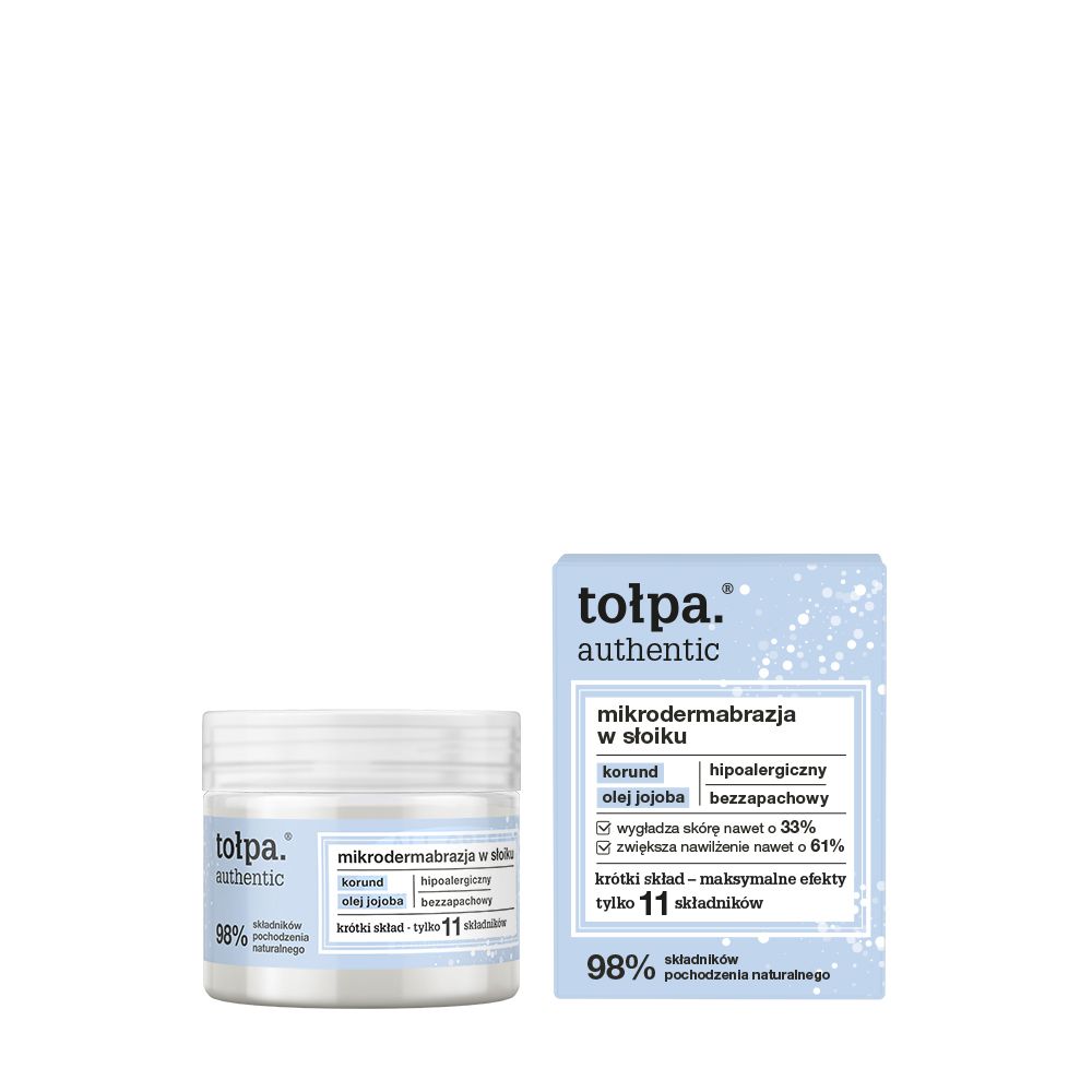 tołpa. authentic mikrodermabrazja w słoiku, 65 g