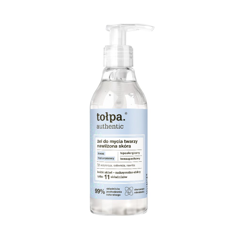 tołpa. authentic żel do mycia twarzy nawilżona skóra, 195 ml