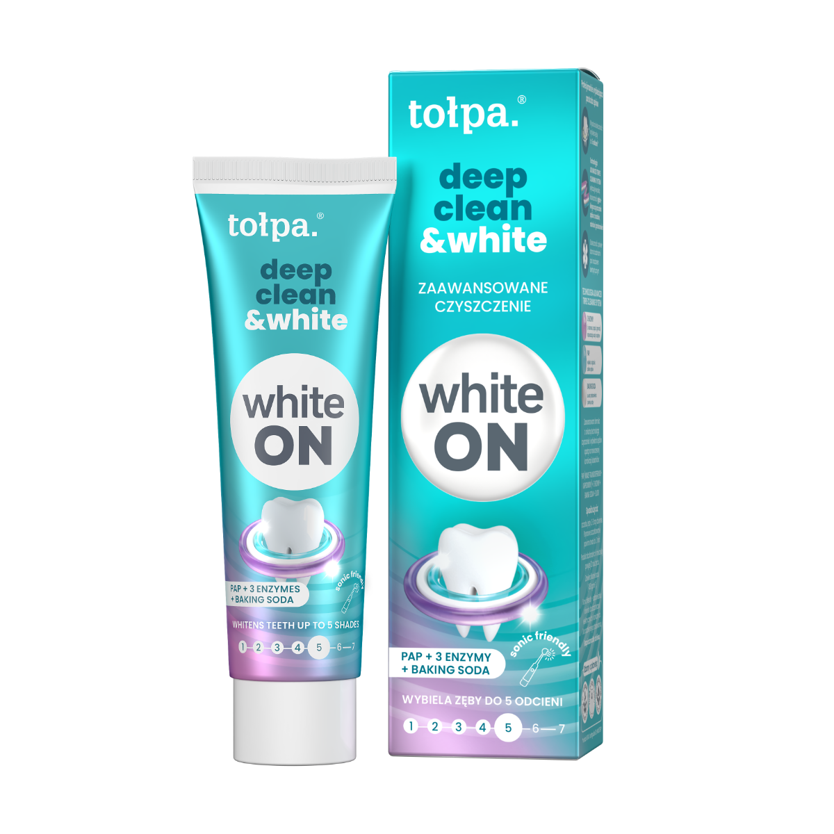 tołpa. deep clean & white pasta do zębów, 75 ml