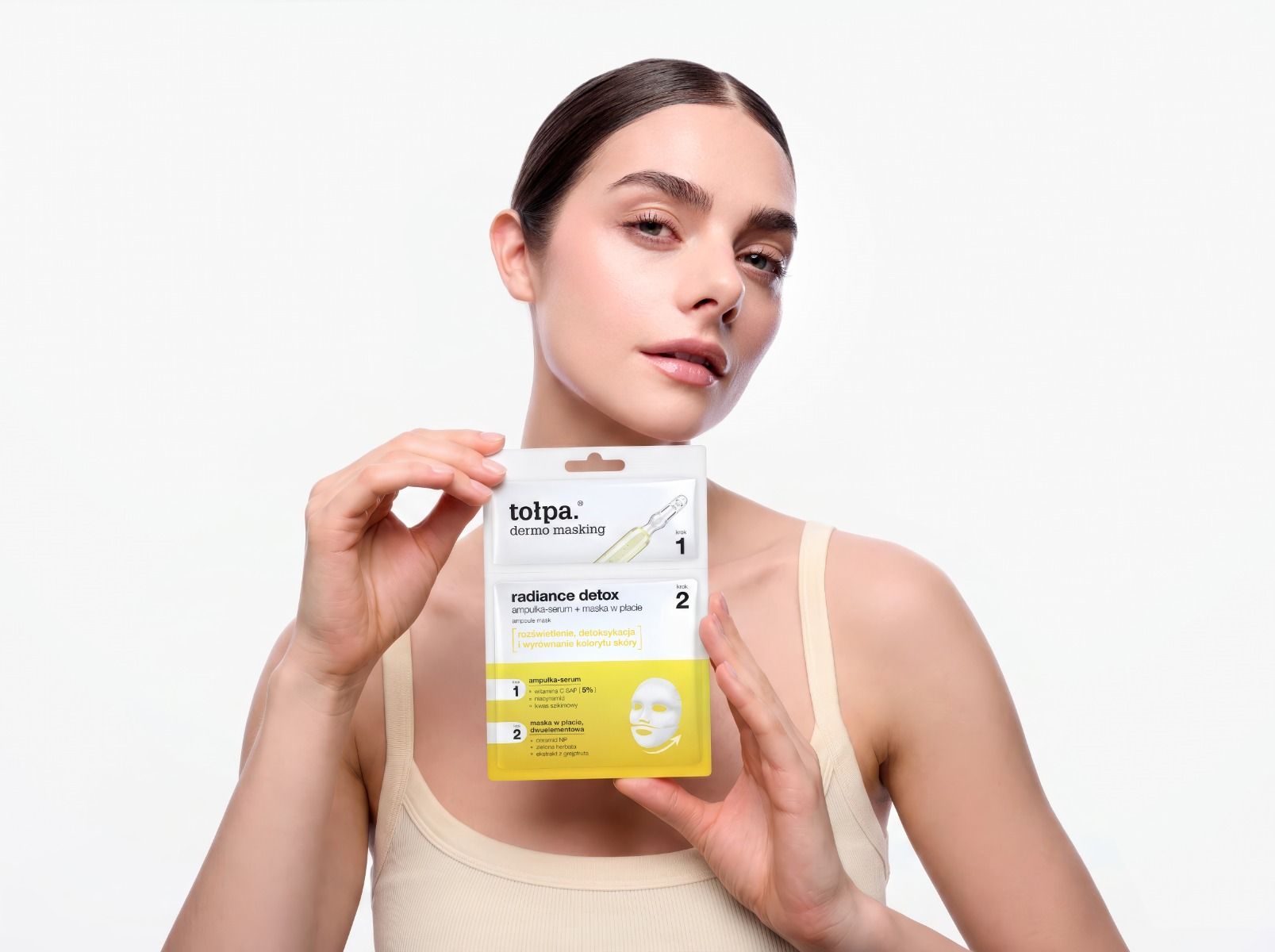 dwuetapowa maska w płachcie, radiance detox ampoule mask, 1 szt.
