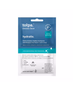 hialuronowa maska-kompres nawilżająca na twarz i pod oczy, 2x6 ml