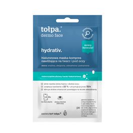 hialuronowa maska-kompres nawilżająca na twarz i pod oczy, 2x6 ml