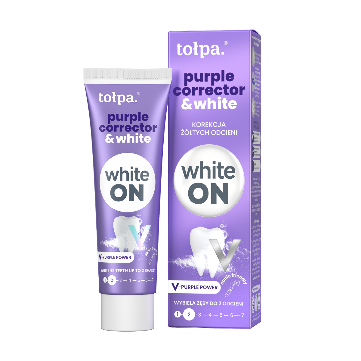 tołpa. purple corrector & white pasta do zębów, 75 ml