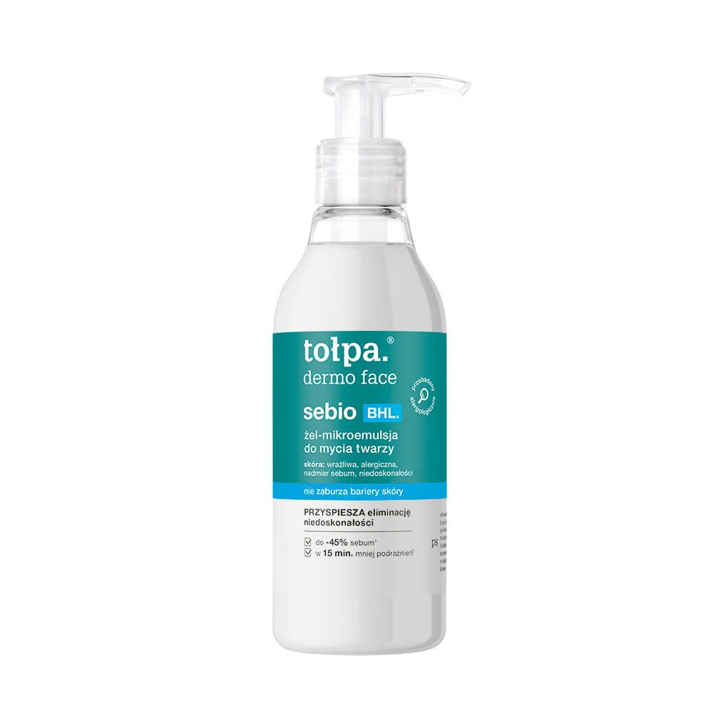 tołpa. sebio BHL. żel - mikroemulsja do mycia twarzy, 195 ml