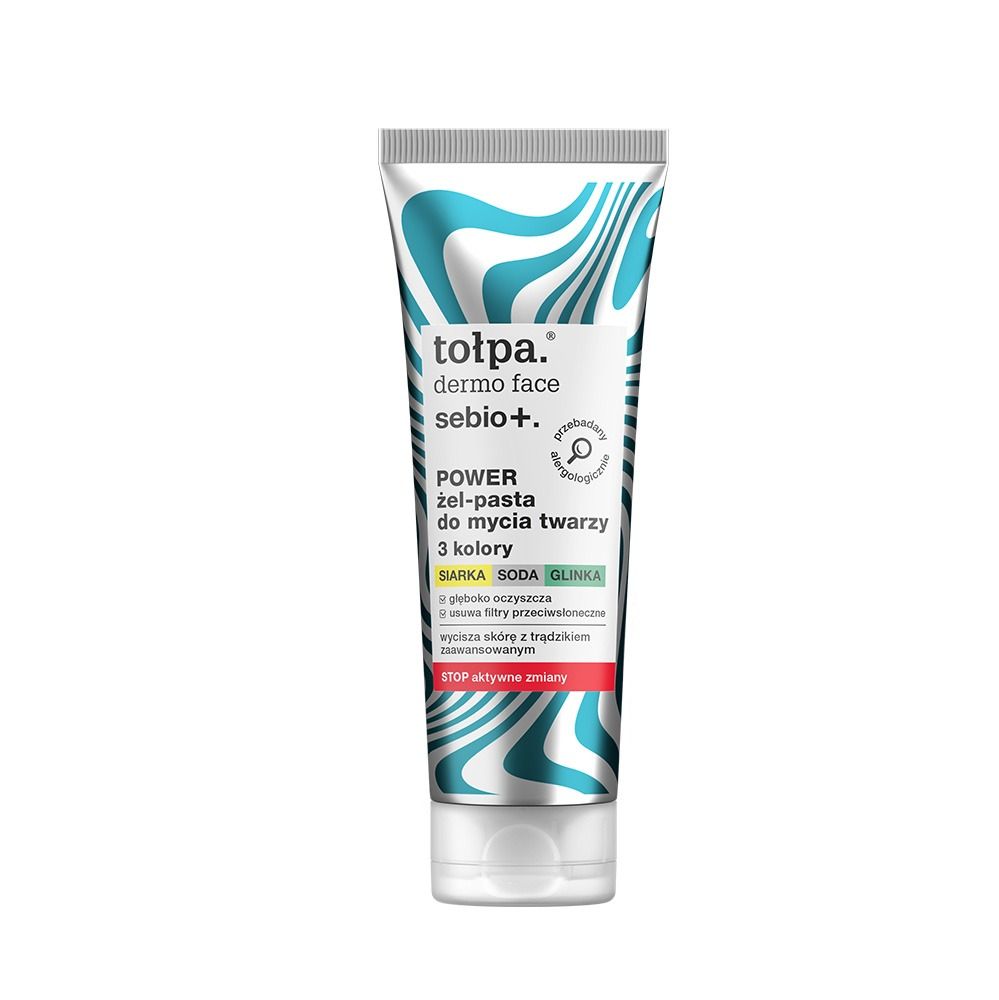 tołpa. sebio+. power żel-pasta do mycia twarzy 3 kolory, 100 ml