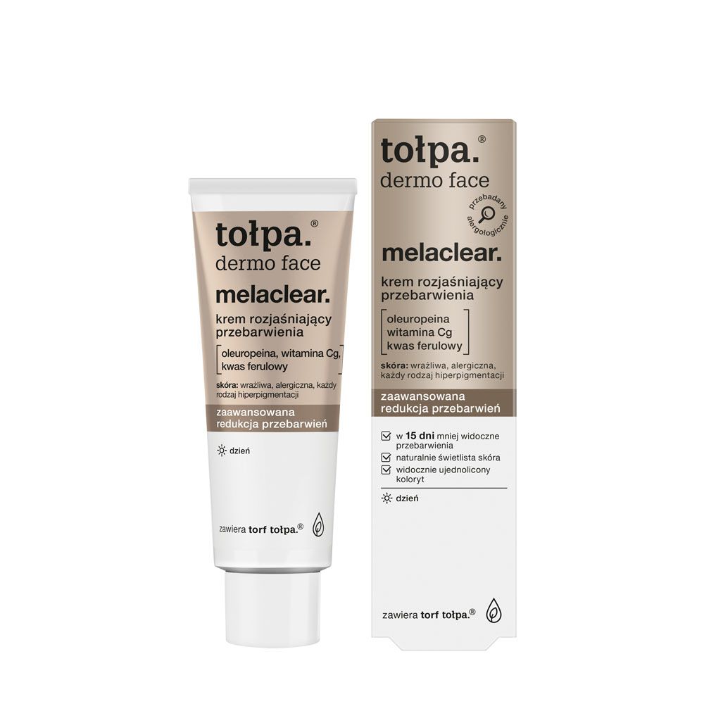 tołpa. melaclear. krem rozjaśniający przebarwienia na dzień, 40 ml