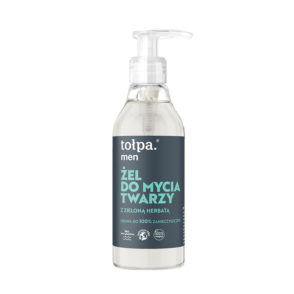 tołpa. men żel do mycia twarzy z zieloną herbatą, 195 ml