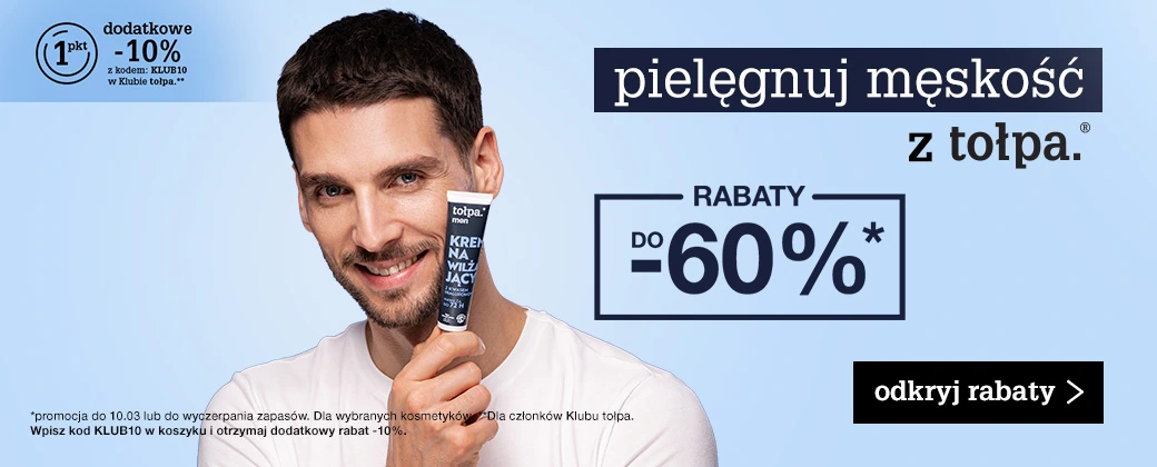 pielęgnuj męskość z tołpa. do -60% men