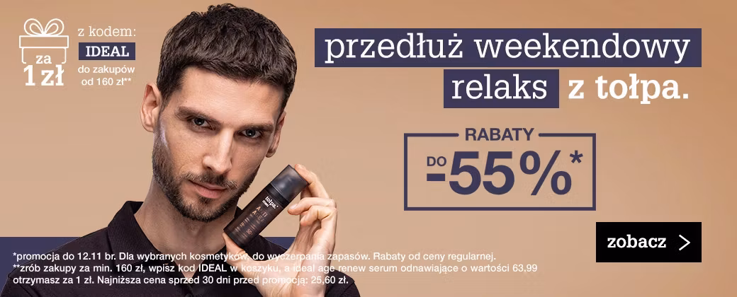 przedłuż weekendowy relaks do -50% men