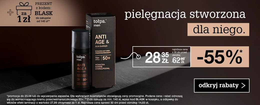 pielęgnacja stworzona dla niego. do -55% men