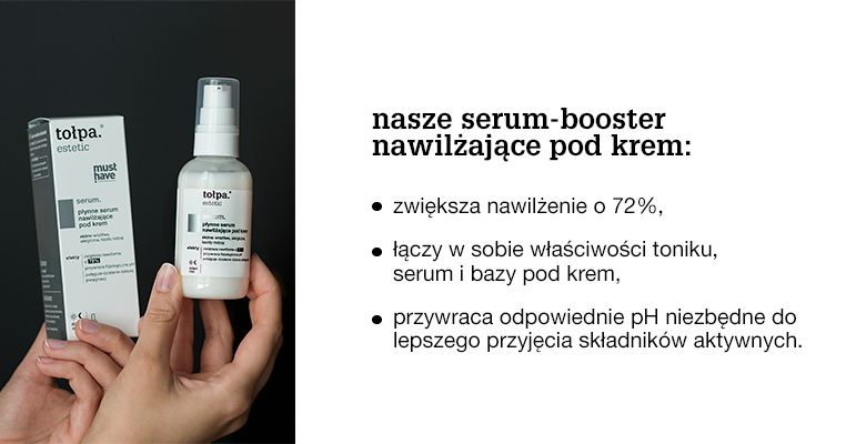 Infografika - serum-booster nawilżające pod krem