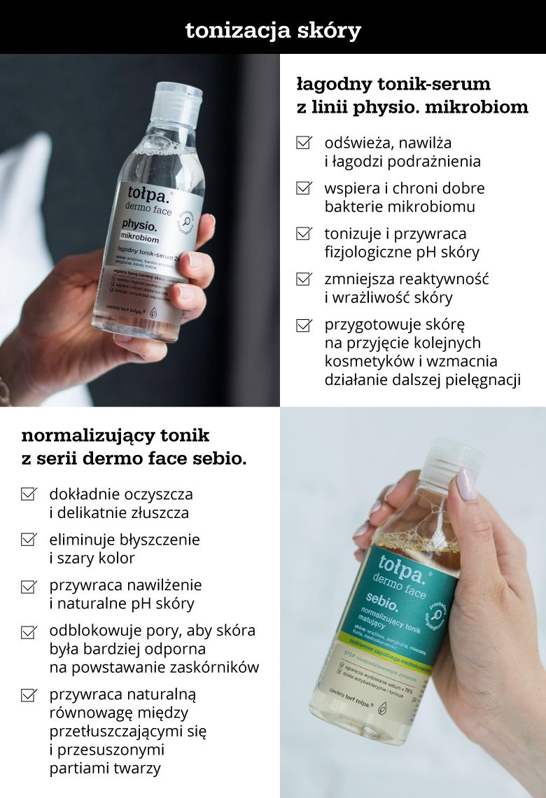 Tonizacja skóry - infografika