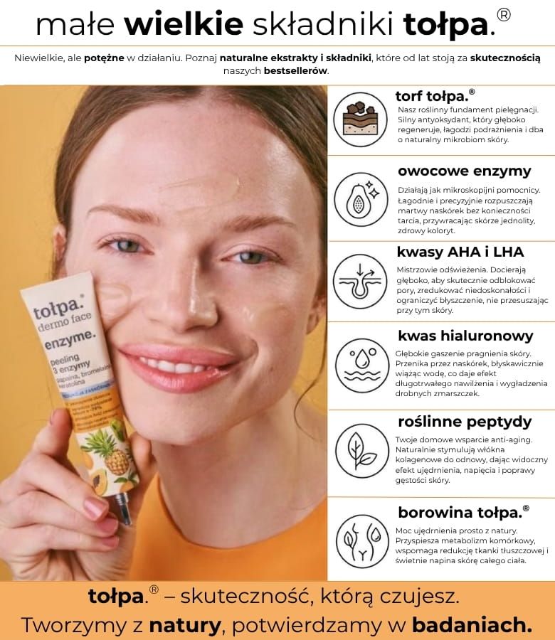 Najlepsze kosmetyki tołpa.® z naturalnymi składnikami - infografika.