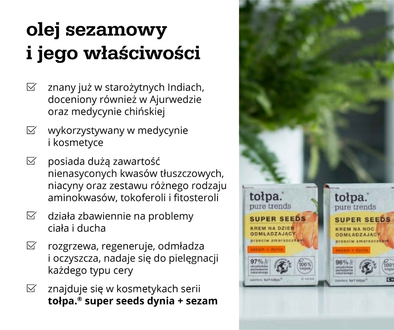 olej sezamowy i jego właściwości - infografika