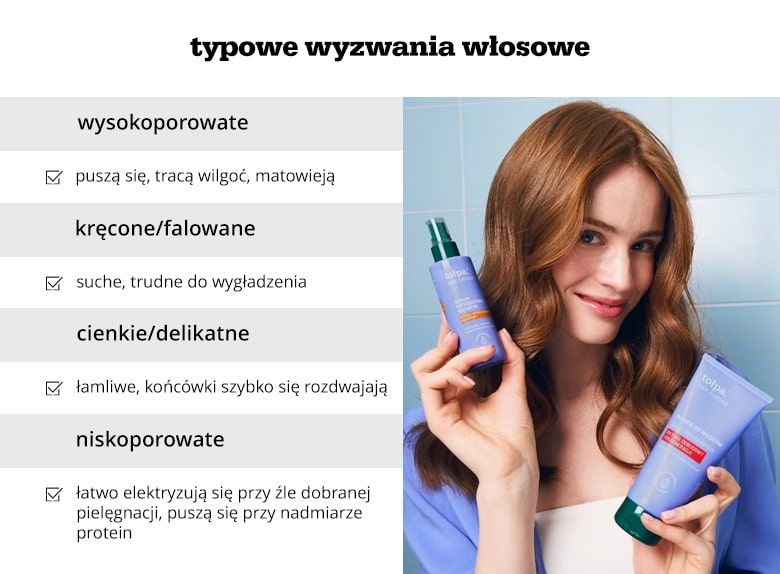 typowe wyzwania włosowe - infografika