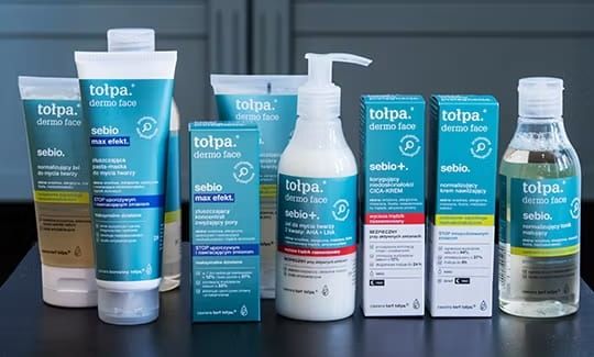 Urodzinowe bestsellery - najlepszy kosmetyk tołpa.®dermo sebio+ żel do mycia twarzy z kwasami AHA i LHA.