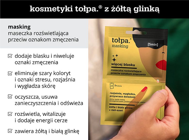 Kosmetyki tołpa.® z żółtą glinką - infografika