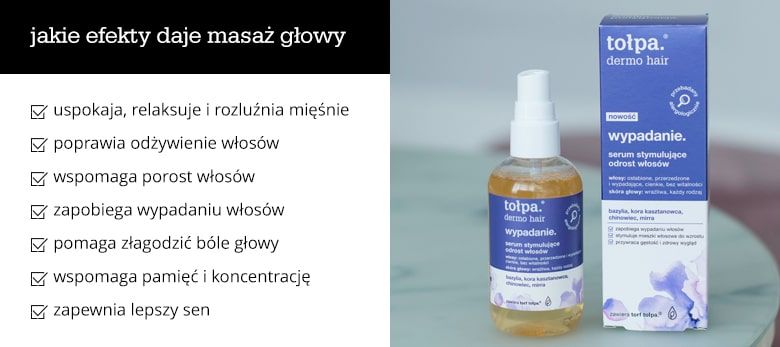 Jakie efekty daje masaż głowy - infografika