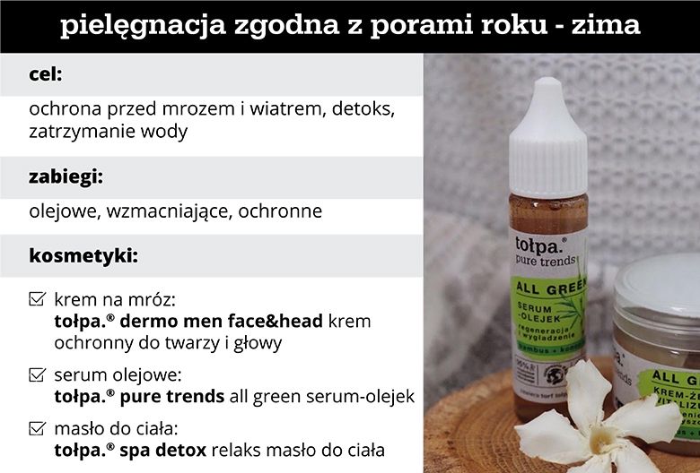  Pielęgnacja zgodna z porami roku - zima - infografika