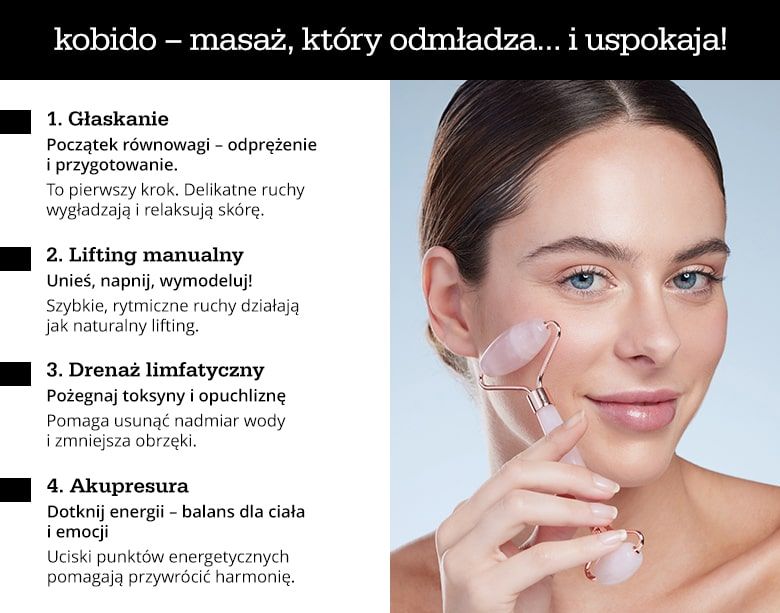 Kobido - masaż, który odmładza i uspokaja - infografika.