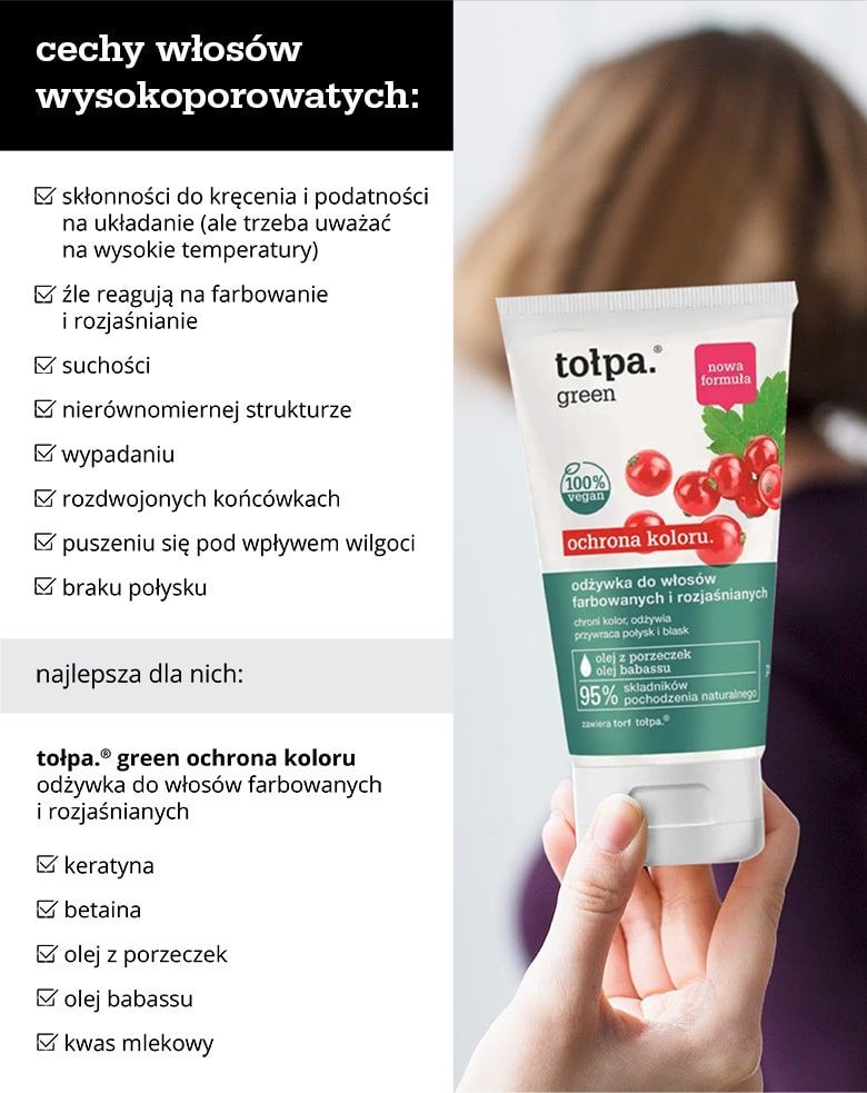 Cechy włosów wysokoporowatych - infografika