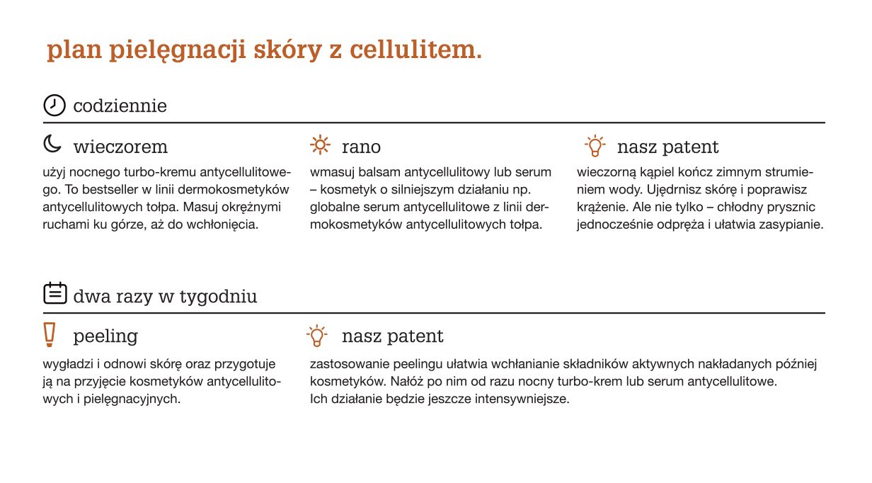 plan pielęgnacji skóry z cellulitem