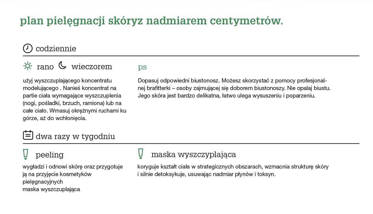 gotowy plan jak wyszczuplić skórę jak pielęgnować skórę potrzebującą wyszczuplenia